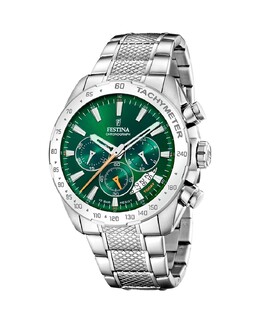 F20668/3 Timeless Мужские часы с хронографом из серебряной стали Festina, серебро 8430622814754 | plata