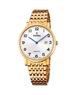 Мужские часы F20020/4 Swiss Made, золото, сталь Festina, золотой 8430622807770 | oro