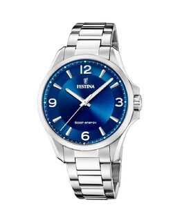 F20656/2 Solar Energy мужские часы из серебристой стали Festina, серебро 8430622802690 | plata