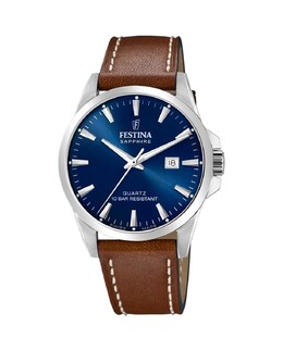 F20025/3 Швейцарские коричневые кожаные мужские часы Festina, коричневый 8430622788697 | marrón