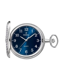 Мужские часы F2021/2 Серебристые стальные карманные Festina, серебро 8430622801273 | plata