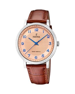 Мужские часы F20660/2 Solar Energy из коричневой кожи Festina, коричневый 8430622802744 | marrón