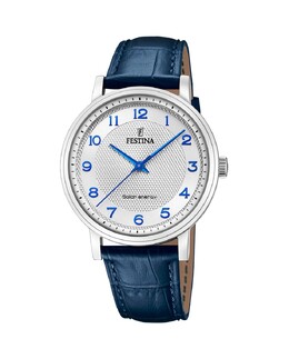 F20660/1 Petite синие кожаные мужские часы Festina, синий 8430622802553 | azul