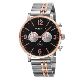 AK782 Повседневные часы в круглом корпусе Akribos XXIV, черный m848572049405 | black