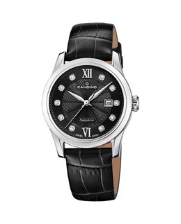 C4736/4 Новинка черные кожаные женские часы Candino, черный 8430622790898 | negro