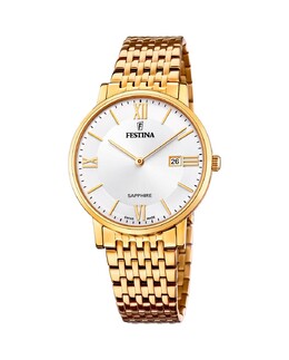 F20020/1 Мужские часы из золотой стали, сделанные в Швейцарии Festina, золотой 8430622757150 | oro