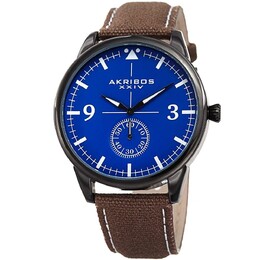 AK938 Повседневные часы в круглом корпусе Akribos XXIV, синий m848572095396 | blue