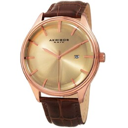 AK914 Повседневные часы в круглом корпусе Akribos XXIV, золото m848572093477 | gold