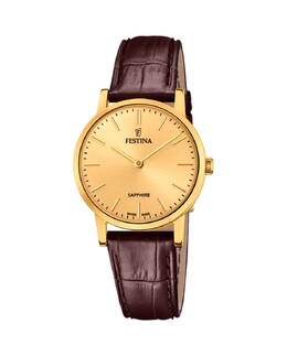 F20017/2 Женские часы из коричневой кожи швейцарского производства Festina, коричневый 8430622757419 | marrón