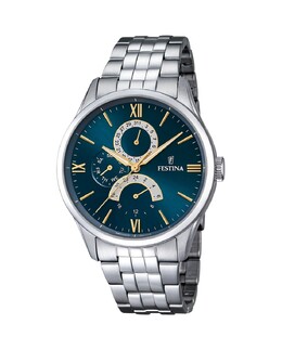 Мужские часы F16822/A из серебристой стали Festina, серебро 8430622790553 | plata