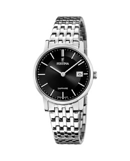 F20019/3 Женские часы из серебряной стали, сделанные в Швейцарии Festina, серебро 8430622757334 | plata