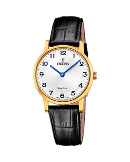 Женские часы F20017/5 Swiss Made черные кожаные Festina, черный 8430622807572 | negro