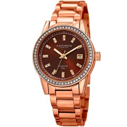 AK928 Повседневные часы в круглом корпусе Akribos XXIV, коричневый m848572093637 | brown