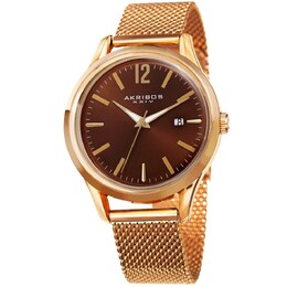 AK920 Повседневные часы в круглом корпусе Akribos XXIV, коричневый m848572095075 | brown