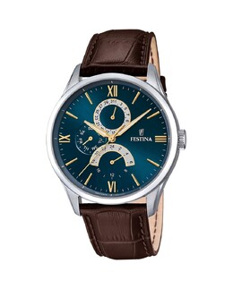 F16823/A Мужские часы из коричневой кожи Festina, коричневый 8430622790546 | marrón
