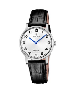 F20013/5 Женские часы из черной кожи Swiss Made Festina, черный 8430622807527 | negro