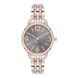 Женские двухцветные часы-браслет Nine West, цвет Silver 78572526 | silver