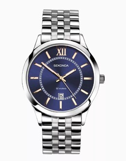 Аналоговые часы Sekonda в серебристо-синем цвете 135197052 | white
