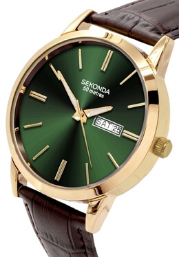 Часы JACKSON ANALOGUE WITH ROUND CASE STRAP Sekonda, зеленый seu52m00j-m11 | green