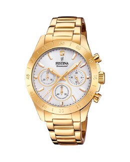 Женские часы F20400/1 Boyfriend Collection из золотистой стали Festina, золотой 8430622717246 | oro