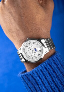 Часы ARMSTRONG MOONPHASE Sekonda, серебристый seu52m01d-d11 | silver white