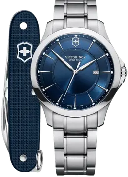 Victorinox Swiss Army Alliance кварцевые мужские часы с синим циферблатом из стали 241910.1 7839080775740 | blue