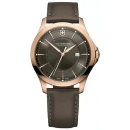 Victorinox Swiss Army Alliance кварцевые мужские часы с серым циферблатом и кожаным ремешком 241908, серый 7876924833852 | grey