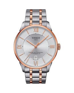 Двухцветные часы Tissot Chemin des Tourelles Powermatic 80, 42 мм, серебряный 4805374 | silver