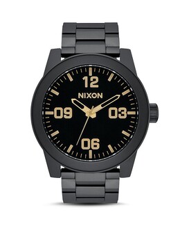Черные часы Nixon The Corporal, 48 мм, черный 3053895 | black