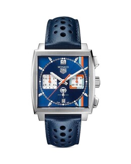 Мужские часы Tag Heuer MONACO Gulf Edition с автоматическим хронографом, синий 4408277 | blue