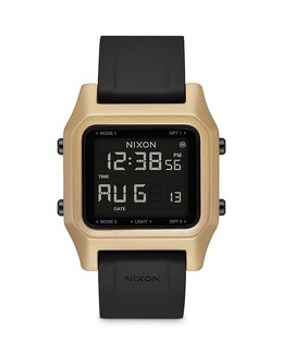 Штапельные цифровые часы Nixon, 38 мм 3970403 | black/gold
