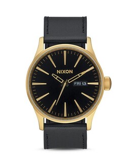 Часы Sentry с кожаным ремешком, 42 мм Nixon, цвет Black 1675599 | black