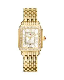 Часы Deco Madison Mid, 29 мм Michele, цвет Gold 3667842 | white/gold