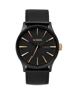 Кожаные часы Sentry, 42 мм Nixon, цвет Black 2434892 | black