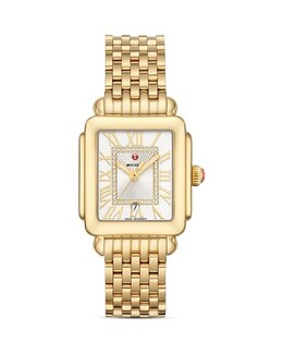 Часы Deco Madison Mid, 29x31 мм Michele, цвет Gold 3667714 | white/gold
