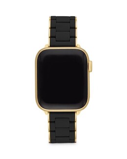 Apple Watch Сменный браслет в силиконовой оболочке, 38-49 мм Michele, цвет Black 4284844 | black/gold