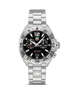 Tag Heuer Formula 1 Мужские кварцевые часы с будильником из черной стали, 41 мм, серебряный 1571717 | black/silver