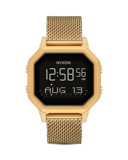 Часы Siren Milanese с черным сетчатым браслетом, 36 мм Nixon, цвет Black 3463364 | black/gold