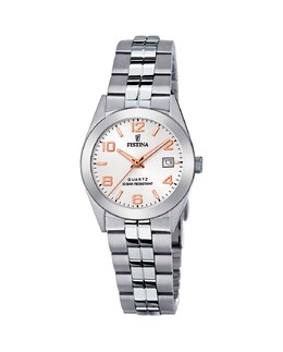 Женские часы F20438/4 Acero Classico из серебристой стали Festina, серебро 8430622735486 | plata