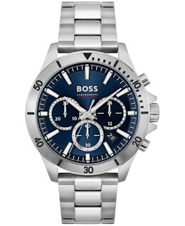 Мужские часы-хронограф Troper с браслетом из нержавеющей стали, 45 мм Hugo Boss 16401881 | silver