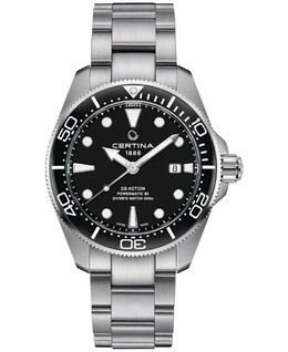 Мужские швейцарские часы Autometic DS Action Diver с браслетом из нержавеющей стали, 43 мм Certina 16224964 | black