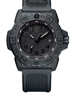 Мужские часы Swiss Navy Seal Military Dive с черным каучуковым ремешком, 45 мм Luminox 14877737 | no color
