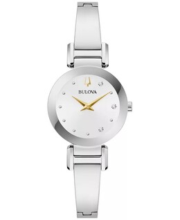 Женские часы Marc Anthony Modern Diamond Accent из нержавеющей стали с браслетом-браслетом, 26 мм Bulova, серебро 16560511 | silver