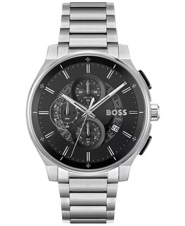 Мужские часы Peak 2.0 Quartz Chrono из нержавеющей стали, 45 мм Hugo Boss, серебро 19439919 | silver-tone