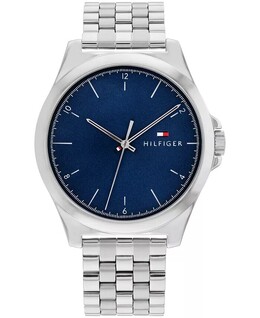 Мужские кварцевые серебряные часы из нержавеющей стали 42 мм Tommy Hilfiger, серебро 19103360 | silver