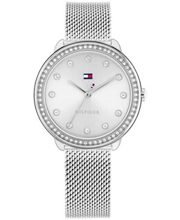 Женские кварцевые серебристые часы из нержавеющей стали с сеткой, 32 мм Tommy Hilfiger, серебро 17505502 | silver