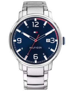 Мужские часы-браслет из нержавеющей стали, 44 мм Tommy Hilfiger, серебро 11467452 | silver