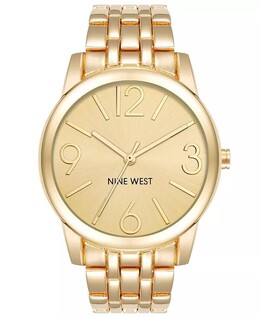 Женские кварцевые часы-браслет из золотистого сплава, 39 мм Nine West, желтый 17143919 | gold-tone