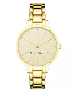 Женские кварцевые часы-браслет из золотистого сплава, 36 мм Nine West, желтый 17143955 | gold-tone
