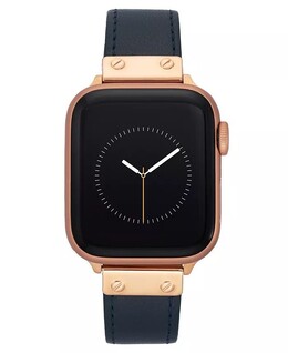 Женский темно-синий ремешок из натуральной кожи, совместимый с Apple Watch 42/44/45/Ultra/Ultra 2 Anne Klein, синий 13422849 | navy